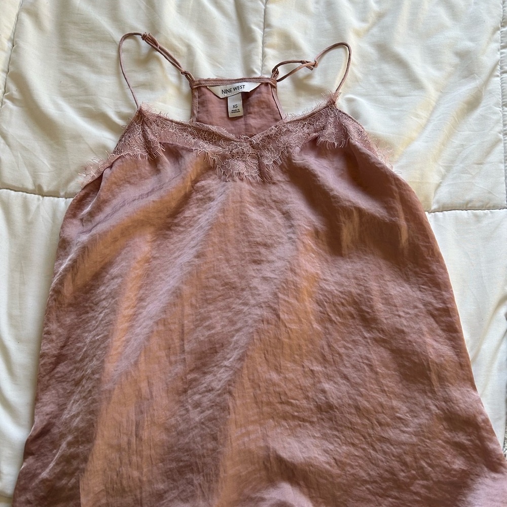 Nine West rose satin cami